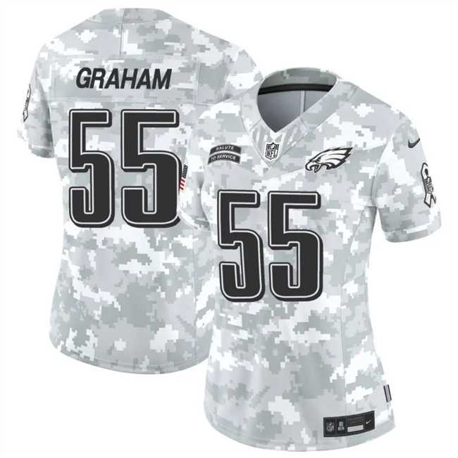 Womens Philadelphia Eagles #55 Brandon Graham 2024 F.U.S.E Arctic Camo Salute To Service Limited Stitched Jersey Dzhi